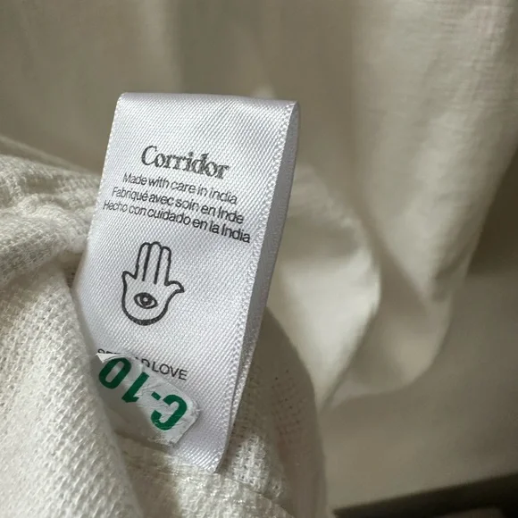 Corridor NYC Men's Hopsack White Casual Button Down Shirt in Medium - Picture 7 of 14